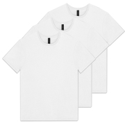 [3PACK] 길단63000 소프트코튼100% 아시안핏30수 무지 반팔티 | 화이트