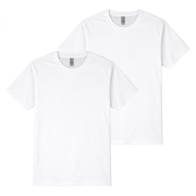 [2PACK]길단 프리미엄 코튼 24수 아시안핏 무지 반팔티셔츠 화이트