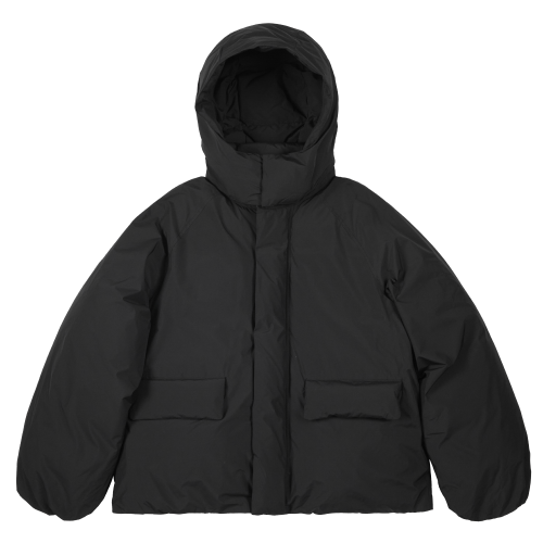 301 미니멀 오버핏 덕다운 푸퍼 패딩 점퍼｜블랙