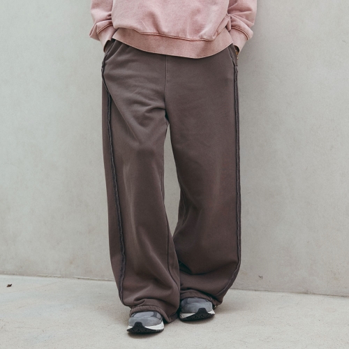 사이드 컷오프 스웻팬츠 | 브라운