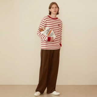 사이드 스티치 라인 스웻팬츠 | 브라운