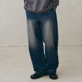 사이드 워싱 라인 데님 팬츠