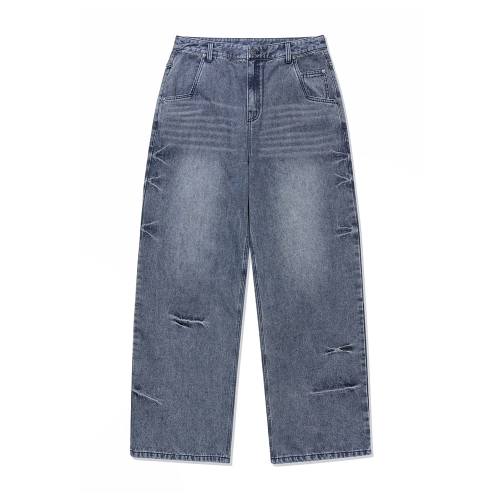 도밍고 플로우 와이드 데님 팬츠 [인디고]