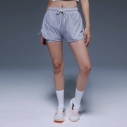셔링 인레이 러너 쇼츠 | 라이트그레이