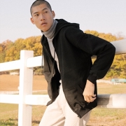 츄바스코 Basic pull zipup Hoodie BH201 블랙