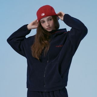 미쉬블 심 퍼지 후드 집업 | 네이비