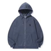 FLOWING LOGO ZIP UP HOODIE_[PIGMENT NAVY]
