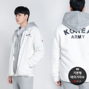 기본형 ROKA 태극기자수 후리스 코리아아미 2color | 흰색