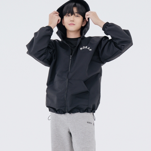 국산 ROKAF 공군 자수 바람막이 1color | 검정