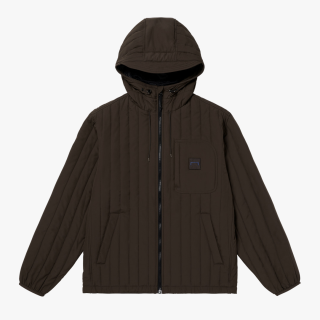 VERTICAL QUILTED JACKET | BROWN