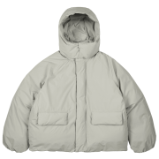 301 미니멀 오버핏 덕다운 푸퍼 패딩 점퍼｜라이트 그레이