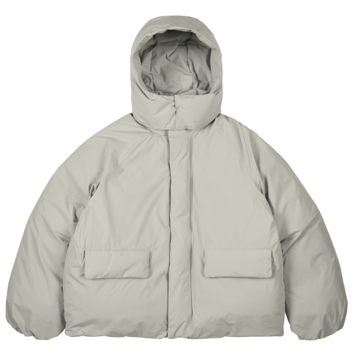 301 미니멀 오버핏 덕다운 푸퍼 패딩 점퍼｜라이트 그레이