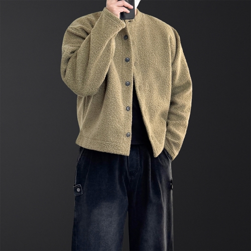 부클 헨리넥 가디건 | 세이지그린