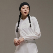 라이트 아크 슬랜트 집업 | 화이트