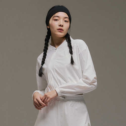 라이트 아크 슬랜트 집업 | 화이트