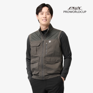 남성 수납형 메쉬 베스트 | 카키