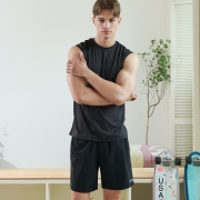 제테스 멀티 기능성 워터 쿨링 4부 스판 보드숏 비치 반바지 M_3A461BLACK_S