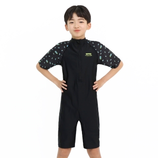 남아 스플래쉬 집업 반팔 5부 생존수영 올인원 수영복 | 썬더볼트