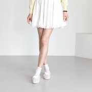 모그어스 지니 발렛플랫 레더 스니커즈 | 그레이