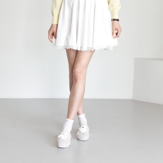 모그어스 지니 발렛플랫 레더 스니커즈 | 그레이