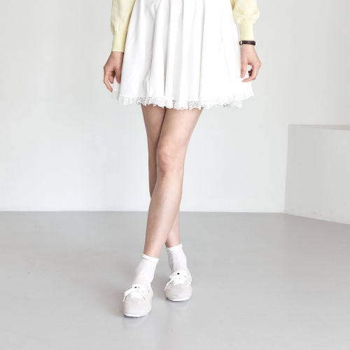 모그어스 지니 발렛플랫 레더 스니커즈 | 그레이