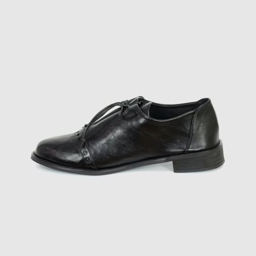 리펀 클래식 컷 스트링 레이스업 더비 슈즈 FL0526 | 블랙