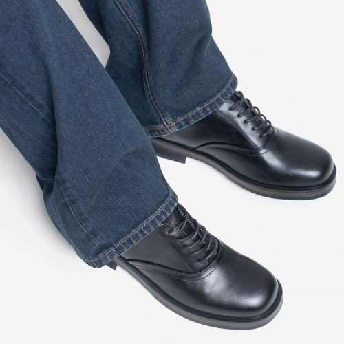 MONO19 노튼 옥스포드 5CM 더비 슈즈 매트블랙