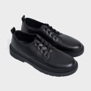 GO79 드제 미니멀 더비 슈즈 | 블랙