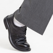 MONO27 스캐맨더 카프스킨 리치 더비 슈즈 | 리얼블랙