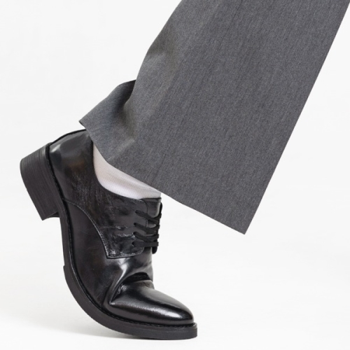 MONO33 델라쿠르 소가죽 워싱 더비 슈즈 | 잉크블랙