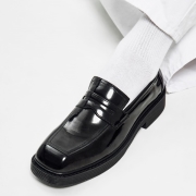 b2419 프라트 스퀘어토 페니 로퍼 블랙