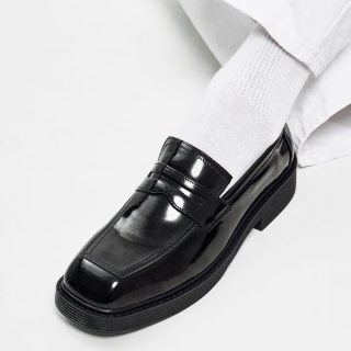 b2419 프라트 스퀘어토 페니 로퍼 블랙