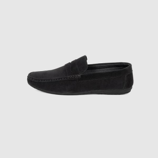 GO42 오르테스 스웨이드 페니 로퍼 | 블랙