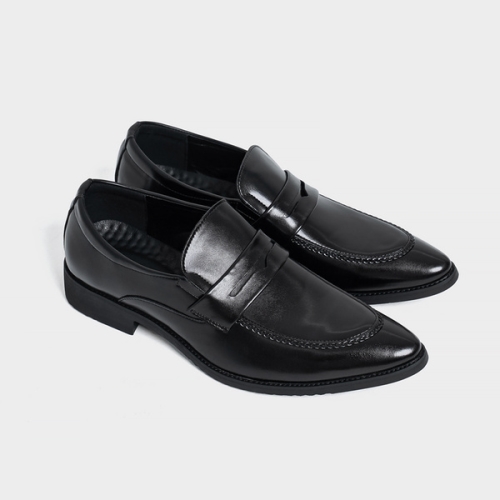 GO84 스이제 4CM 클래식 페니 로퍼 | 블랙