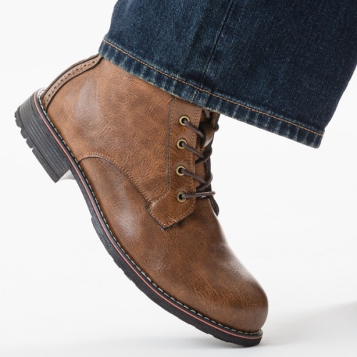 MONO22 러브굿 클래식 웨스턴 워크 부츠 | 브라운