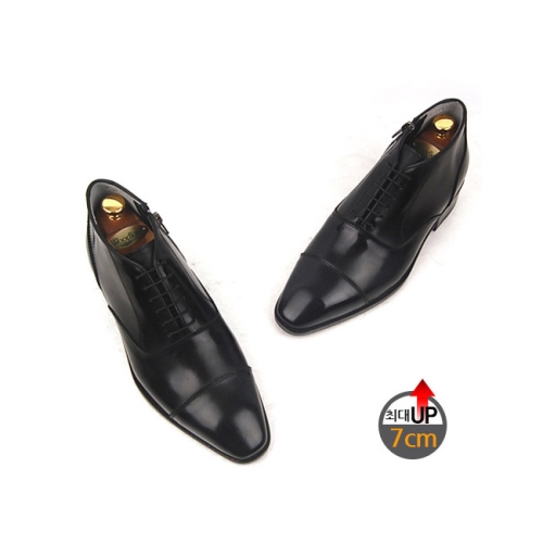 최대 7cmUP 옥스포드 댄디 스트레이트팁 처커슈즈 1058 | 블랙