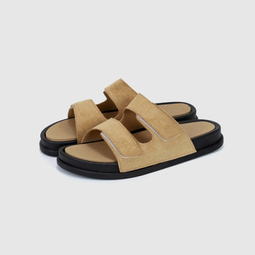 GO68 더프 스웨이드 슬라이드 | 브라운