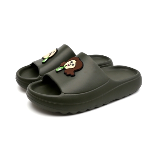 빵빵이 옥지 소프트 슬리퍼 | 카키