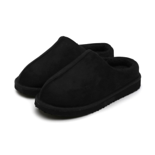 웰튼 스웨이드 방한 슬리퍼 | 블랙