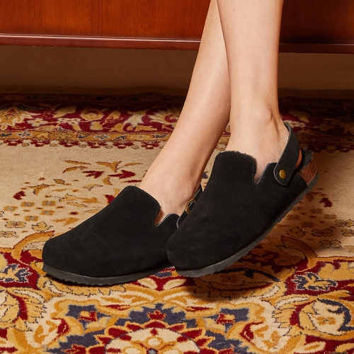 CANTO FUR BACK STRAP MULE | FCC2401 BLACK