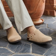 CANTO FUR BACK STRAP MULE | FCC2409 TAUPE