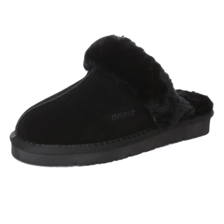 머핀 슬리퍼 스웨이드 | 블랙