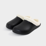 GO94 고에비 러버 라운드 털 슬리퍼 | 블랙