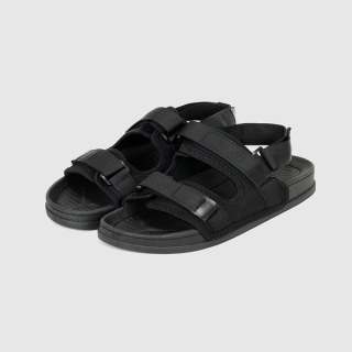 GO72 레쉬 스트랩 쿠션 샌들 | 블랙