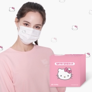 PWX 헬로키티 중형 화이트마스크 | 화이트 100매