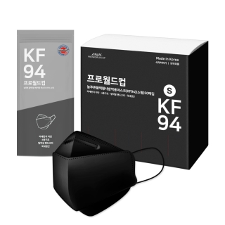 PWX KF94 3D입체형 소형마스크 | 블랙 50매